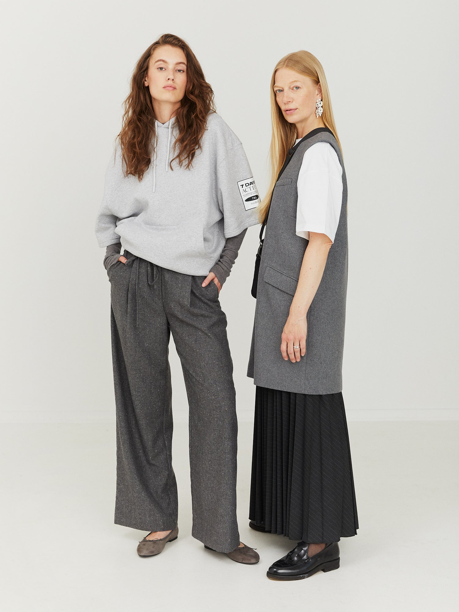 Short sleeve hoodie - Heather Grey